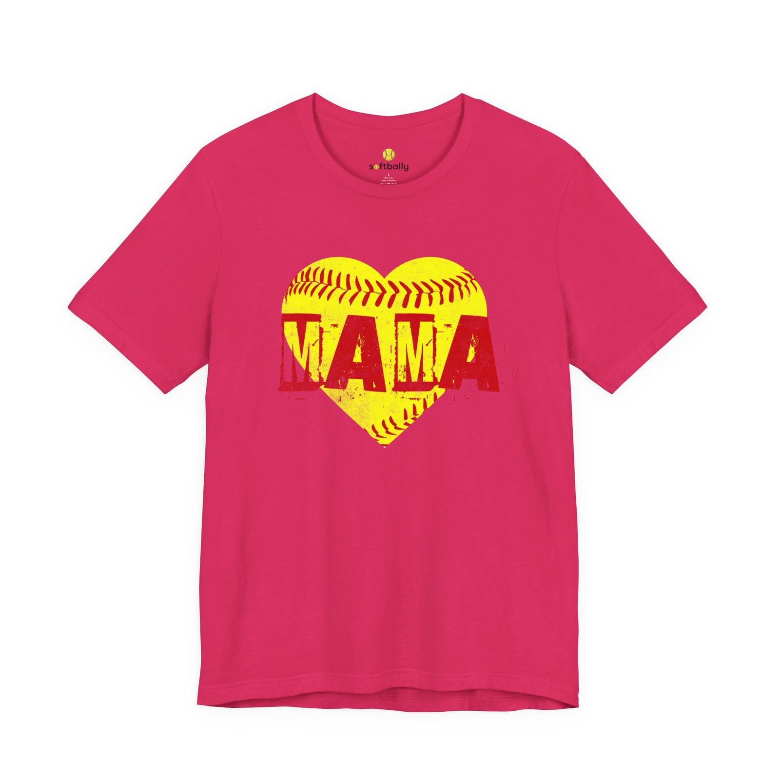 softball heart 'mama' tee — softball mom / mother shirt softball heart 'mama' tee — softball mom / mother shirt