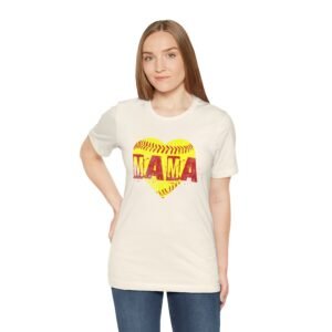 softball heart 'mama' tee — softball mom / mother shirt