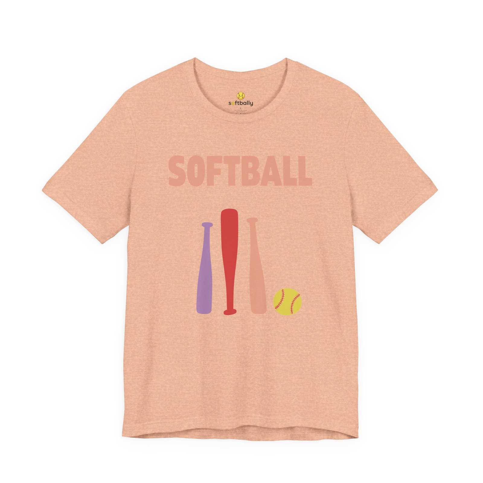 softball gear — simple modern style t shirt in pinks and light colors softball gear — simple modern style t shirt in pinks and light colors