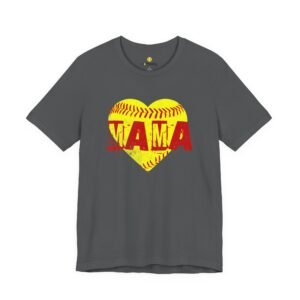 softball heart 'mama' tee — softball mom / mother shirt