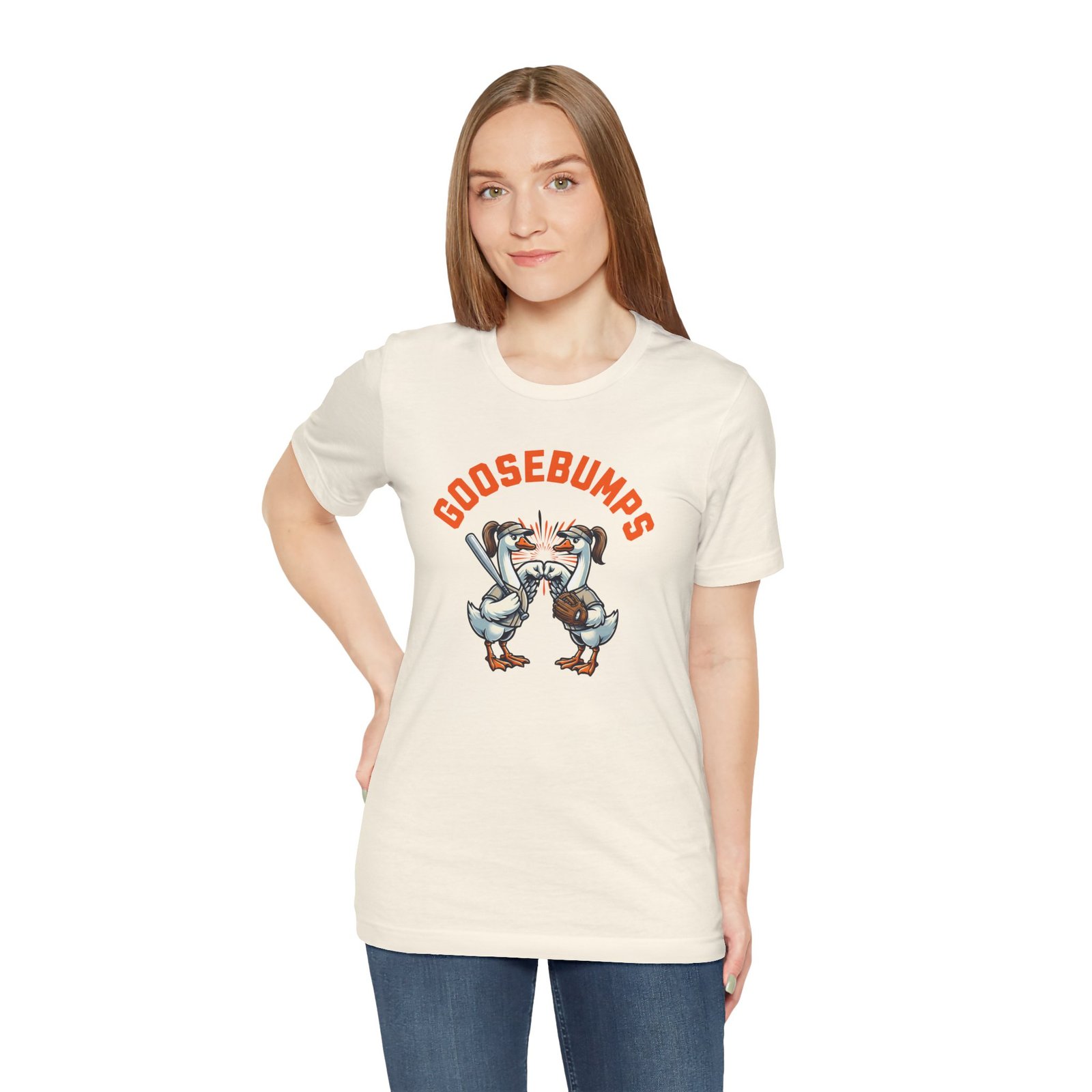 goosebumps graphic tee — softball playing geese fist bumping goosebumps graphic tee — softball playing geese fist bumping