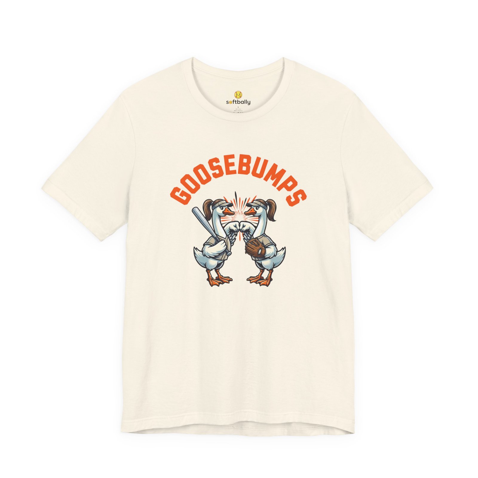goosebumps graphic tee — softball playing geese fist bumping goosebumps graphic tee — softball playing geese fist bumping