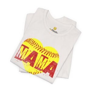 softball heart 'mama' tee — softball mom / mother shirt