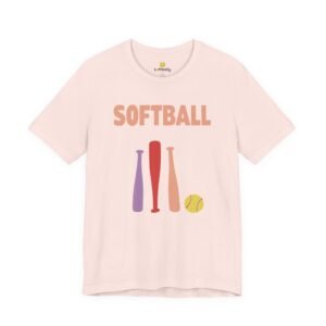 Softball t-shirts, hoodies and more for the athlete and fans! softball gear — simple modern style t shirt in pinks and light colors