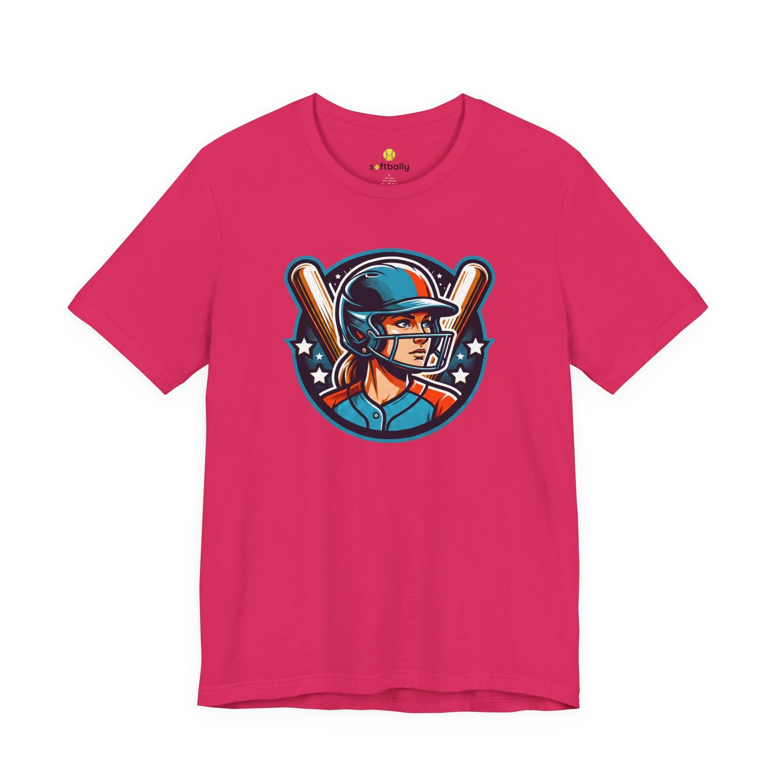softball player graphic tee — retro female batter baseball t‑shirt softball player graphic tee — retro female batter baseball t‑shirt