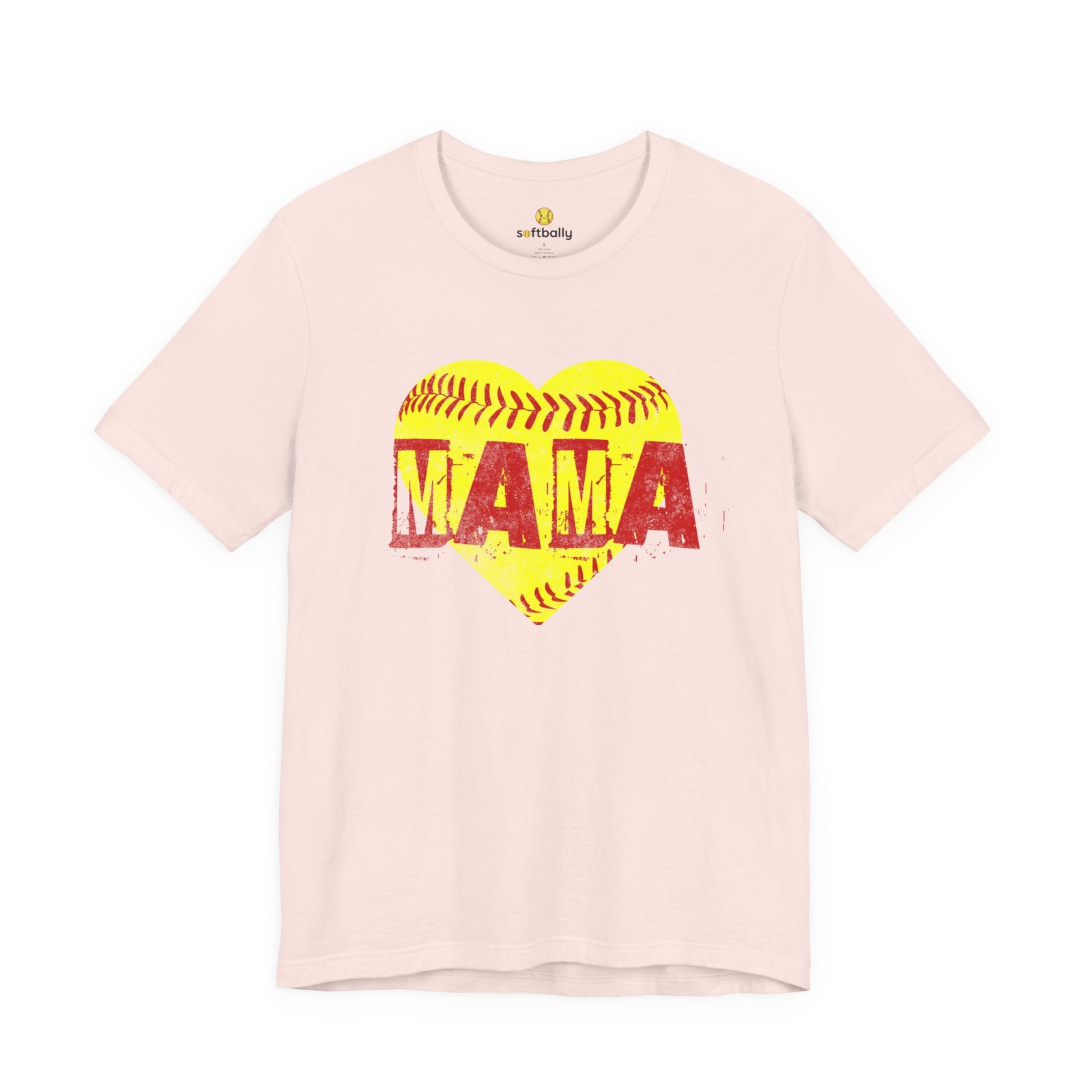 softball heart 'mama' tee — softball mom / mother shirt softball heart 'mama' tee — softball mom / mother shirt