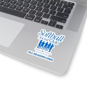 softball social club sticker — 'all season long' kiss cut sticker