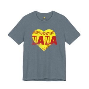 softball heart 'mama' tee — softball mom / mother shirt