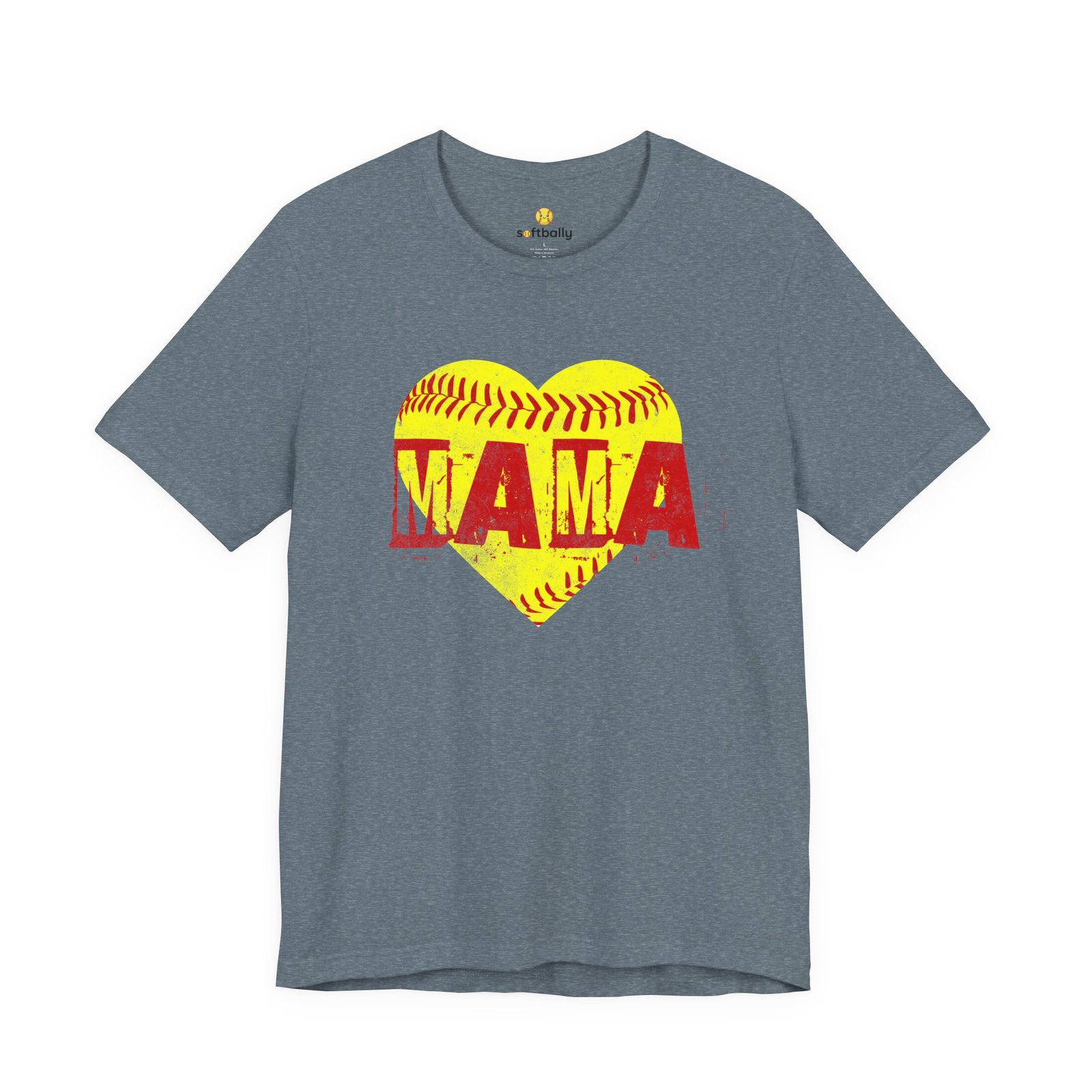 softball heart 'mama' tee — softball mom / mother shirt softball heart 'mama' tee — softball mom / mother shirt