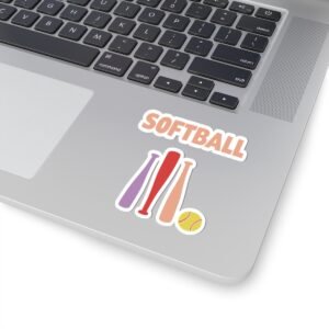 softball sticker pack — pastel bats & ball decal