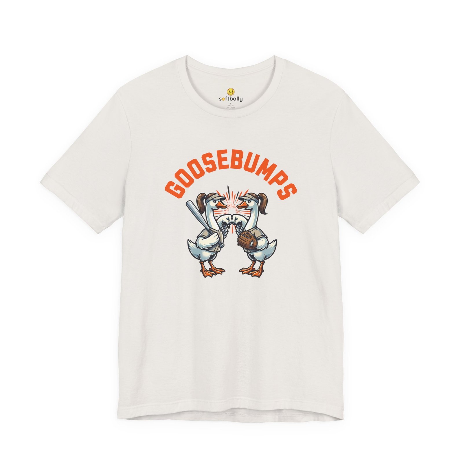 goosebumps graphic tee — softball playing geese fist bumping goosebumps graphic tee — softball playing geese fist bumping