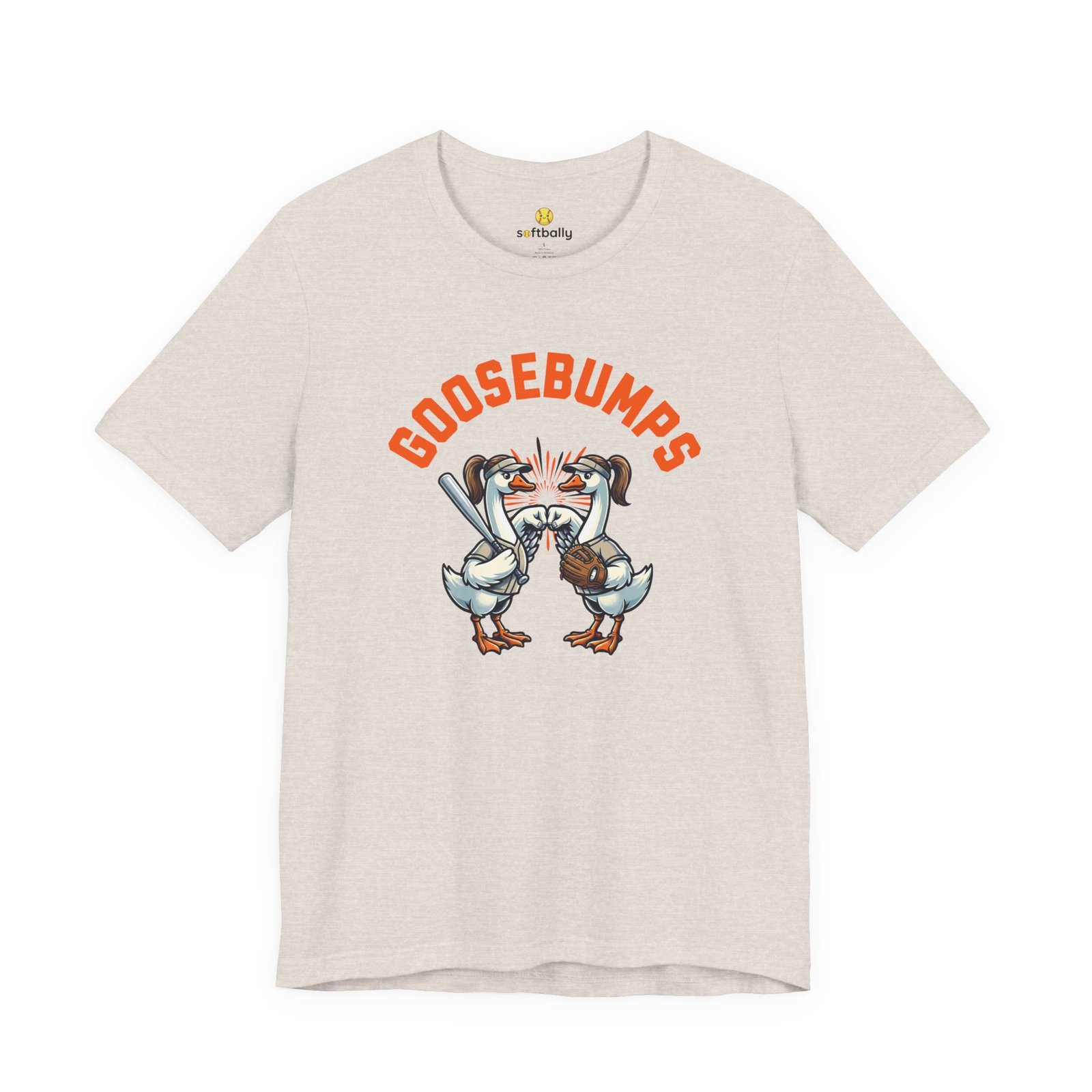 goosebumps graphic tee — softball playing geese fist bumping goosebumps graphic tee — softball playing geese fist bumping