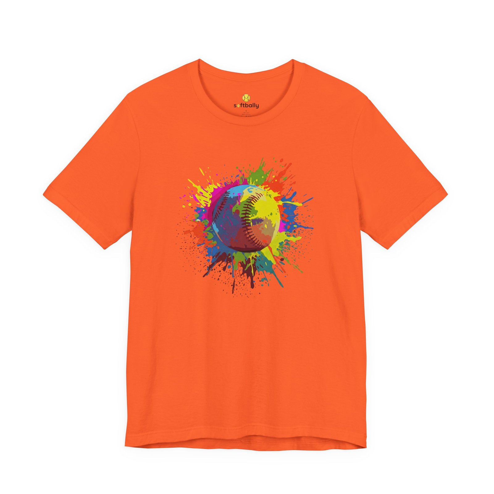 color splash softball tee — vibrant crewneck softball graphic shirt color splash softball tee — vibrant crewneck softball graphic shirt