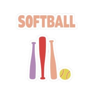 softball sticker pack — pastel bats & ball decal