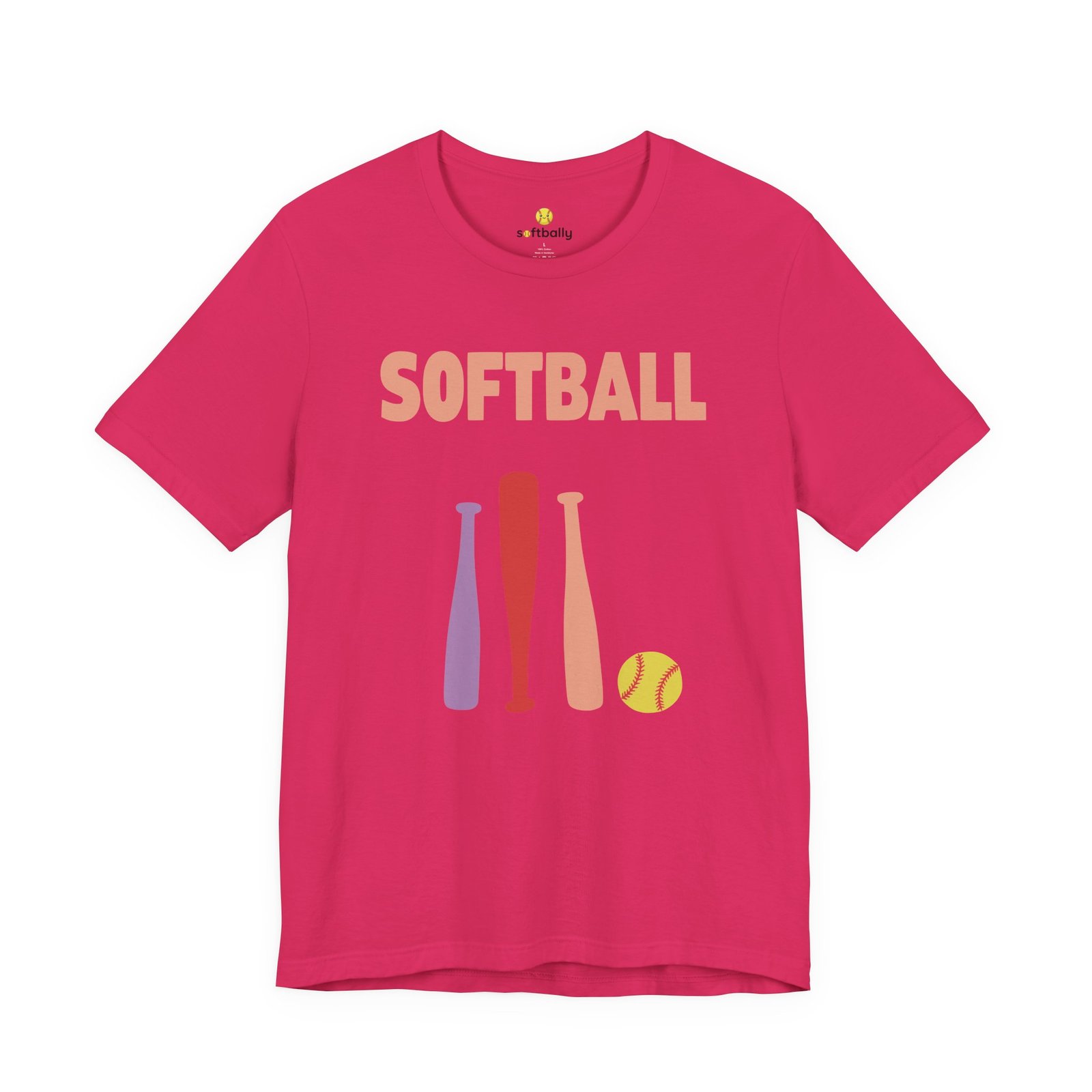 softball gear — simple modern style t shirt in pinks and light colors softball gear — simple modern style t shirt in pinks and light colors