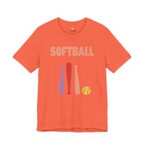 softball gear — simple modern style t shirt in pinks and light colors