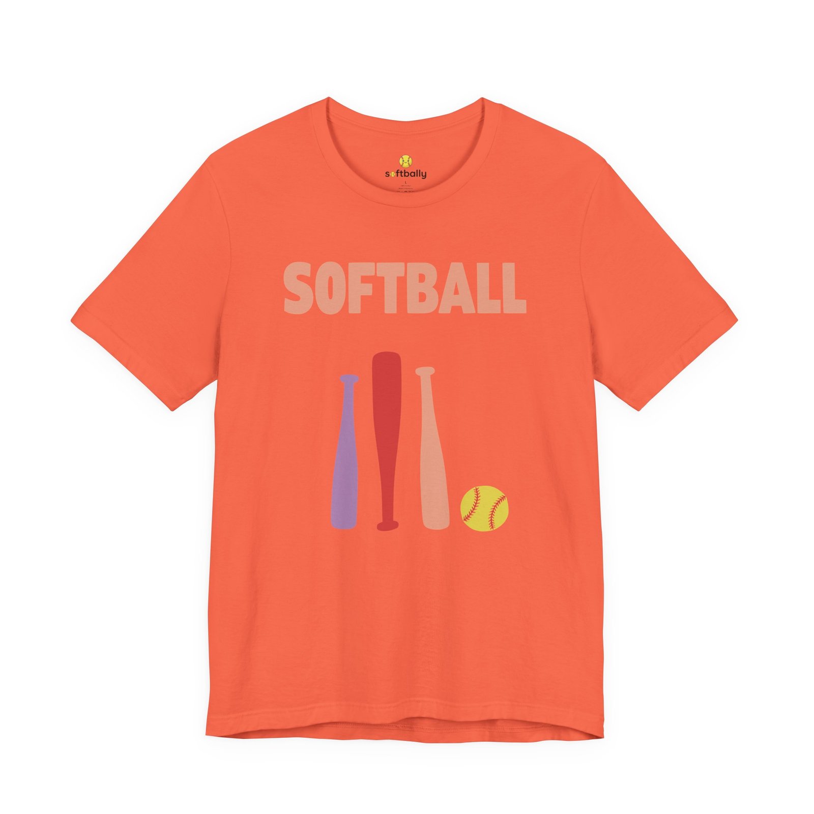 softball gear — simple modern style t shirt in pinks and light colors softball gear — simple modern style t shirt in pinks and light colors