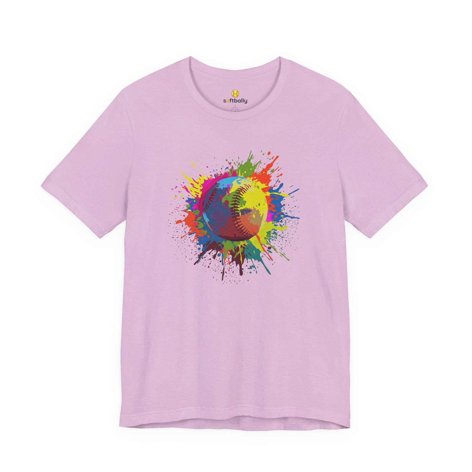 color splash softball tee — vibrant crewneck softball graphic shirt color splash softball tee — vibrant crewneck softball graphic shirt