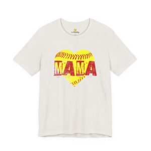 softball heart 'mama' tee — softball mom / mother shirt