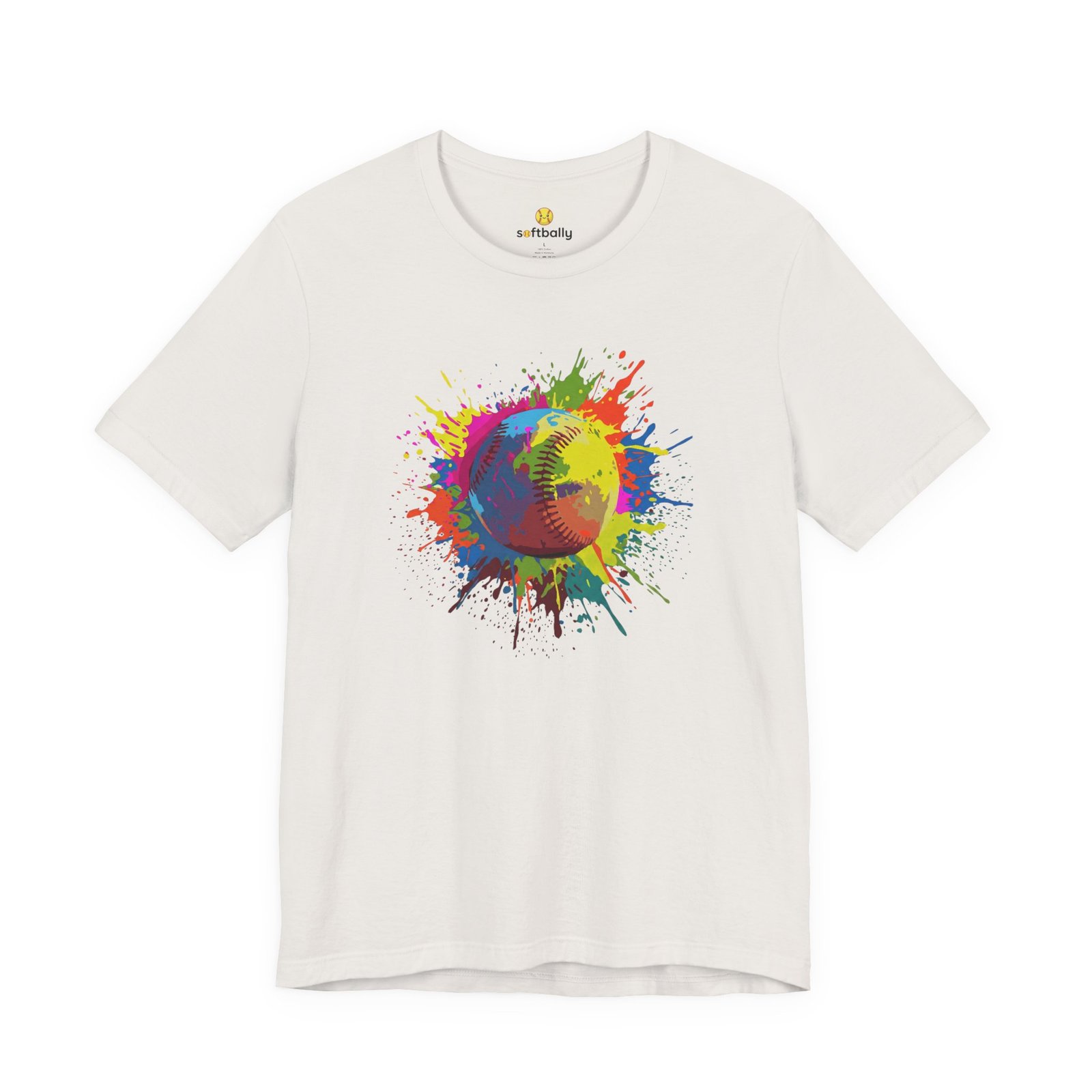 color splash softball tee — vibrant crewneck softball graphic shirt color splash softball tee — vibrant crewneck softball graphic shirt