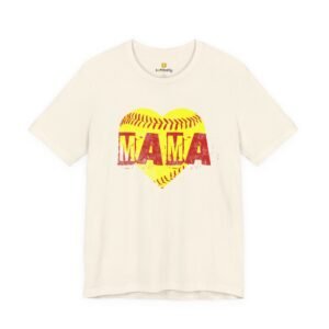 softball heart 'mama' tee — softball mom / mother shirt