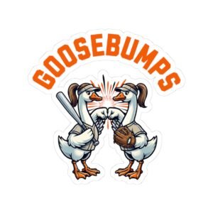 goosebumps softballl goose sticker