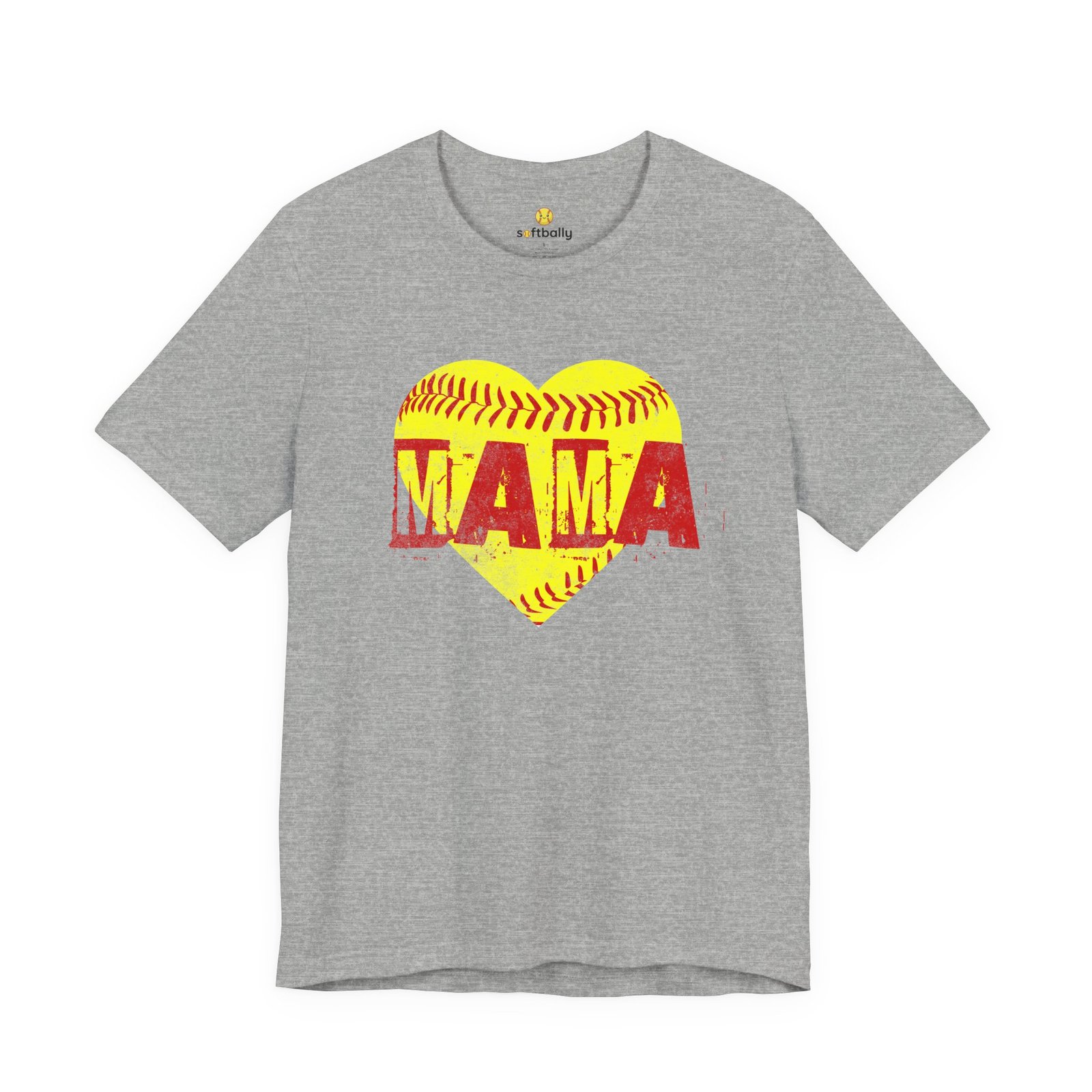 softball heart 'mama' tee — softball mom / mother shirt softball heart 'mama' tee — softball mom / mother shirt