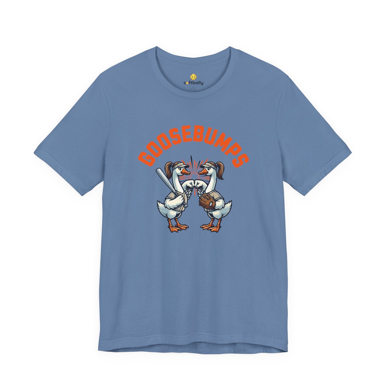 goosebumps graphic tee — softball playing geese fist bumping goosebumps graphic tee — softball playing geese fist bumping