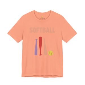 softball gear — simple modern style t shirt in pinks and light colors