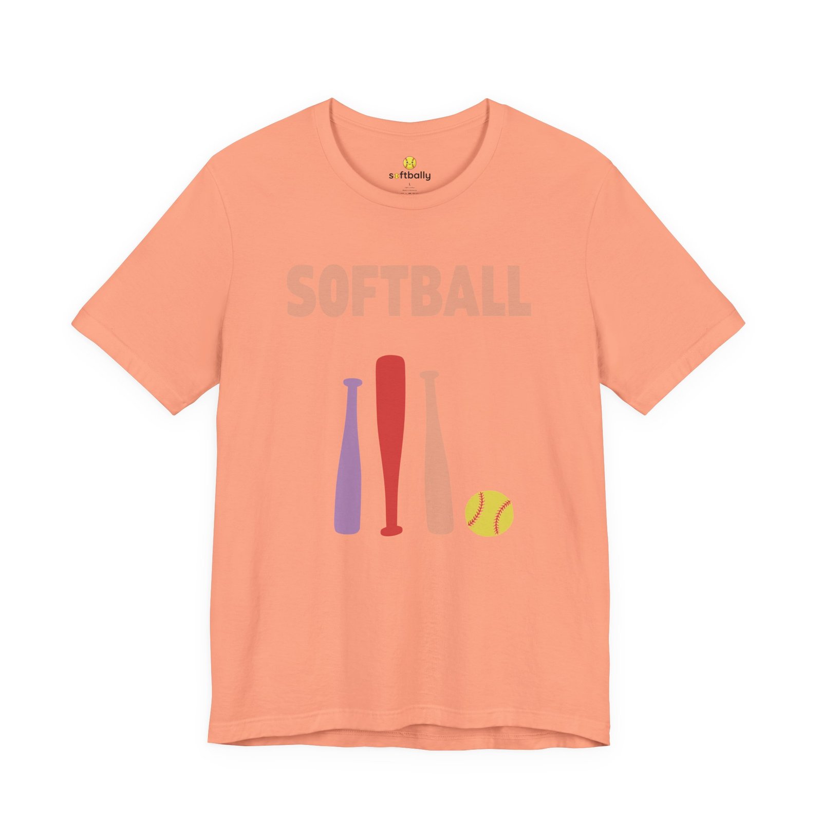 softball gear — simple modern style t shirt in pinks and light colors softball gear — simple modern style t shirt in pinks and light colors