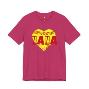 softball heart 'mama' tee — softball mom / mother shirt