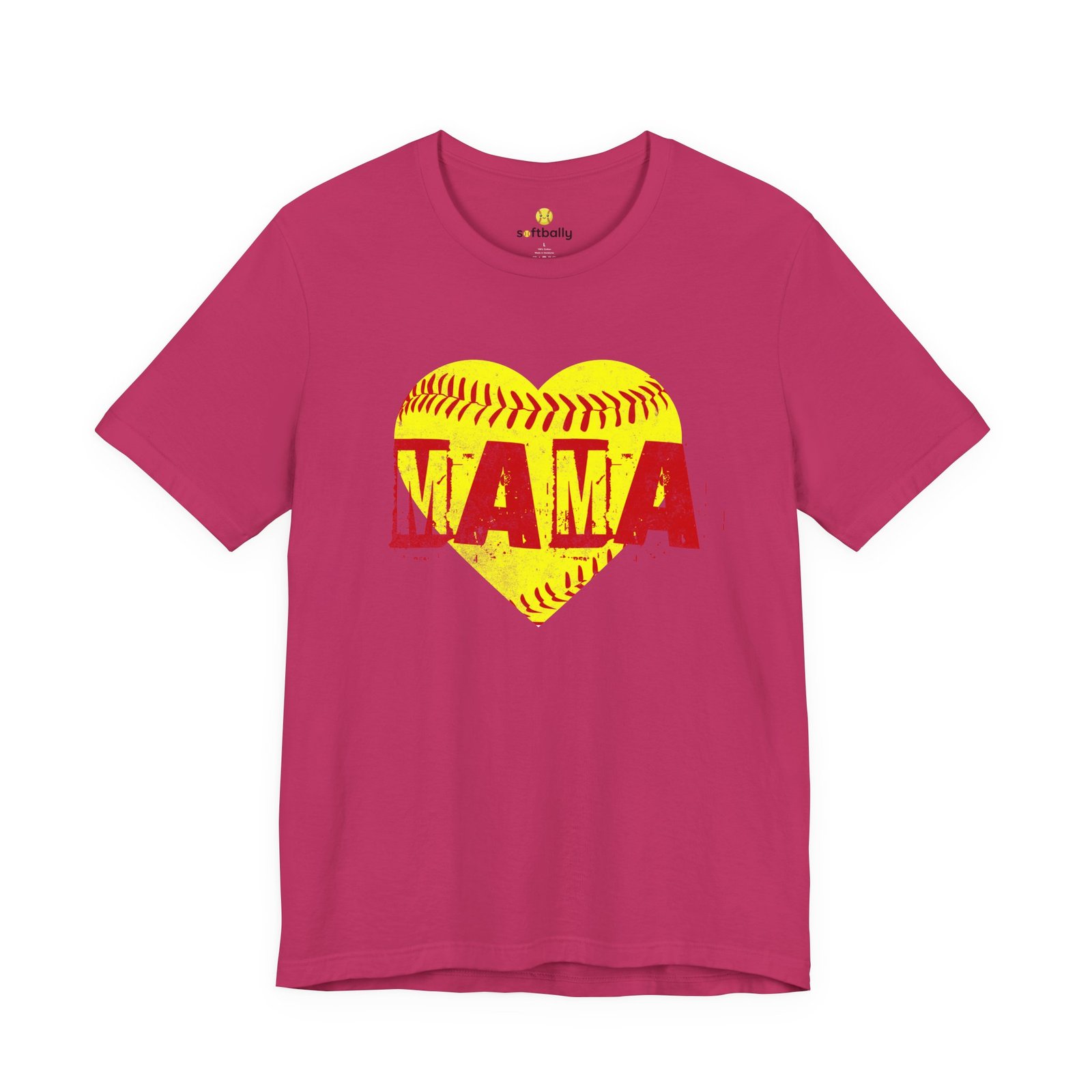 softball heart 'mama' tee — softball mom / mother shirt softball heart 'mama' tee — softball mom / mother shirt