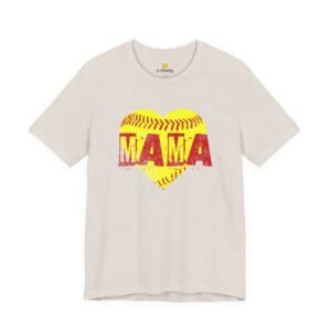 softball heart 'mama' tee — softball mom / mother shirt