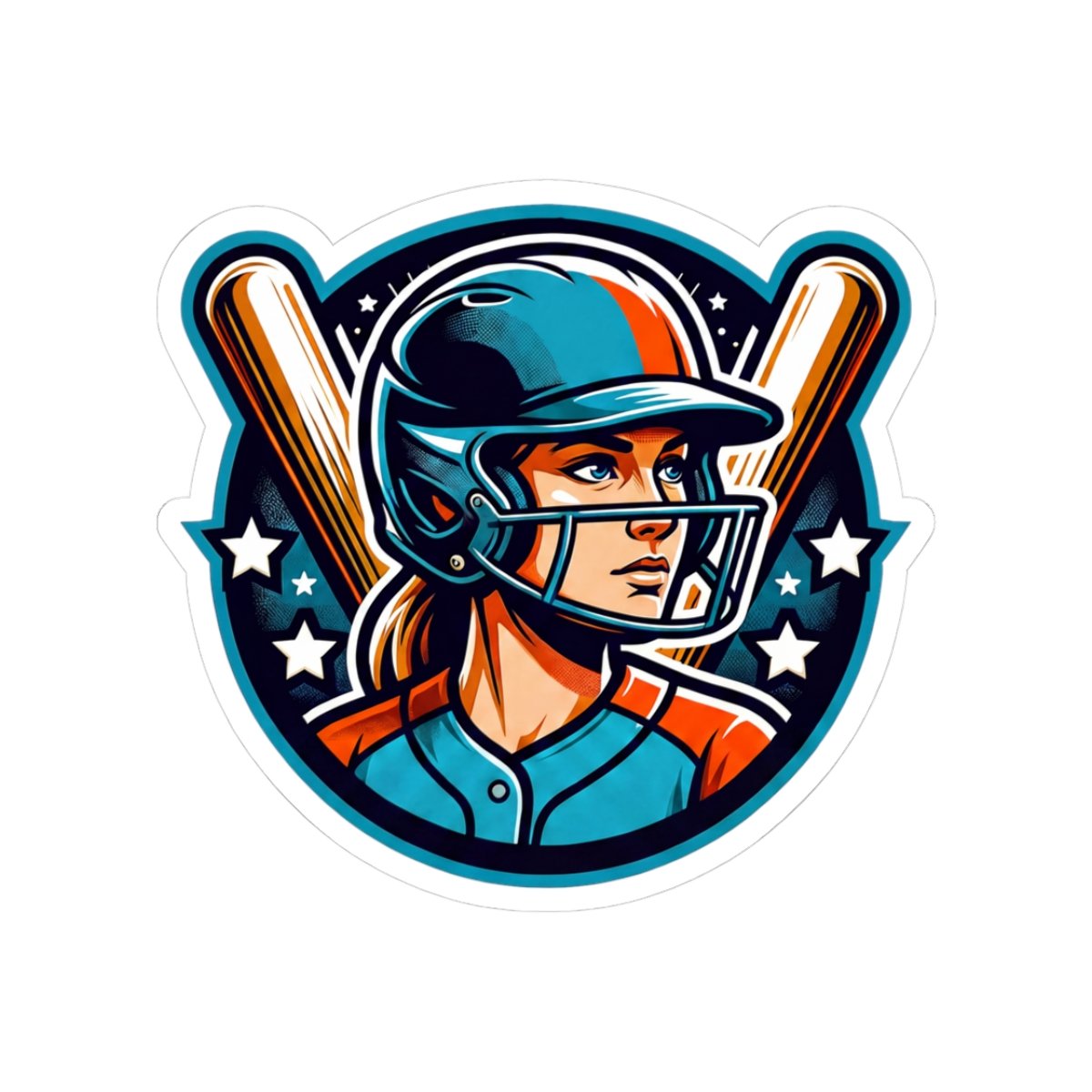 softball player sticker — female batter kiss cut vinyl decal softball player sticker — female batter kiss cut vinyl decal