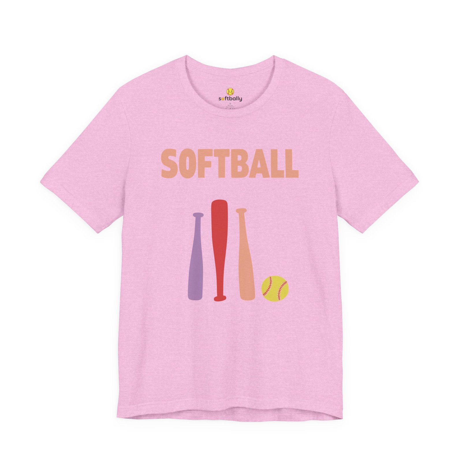 softball gear — simple modern style t shirt in pinks and light colors softball gear — simple modern style t shirt in pinks and light colors