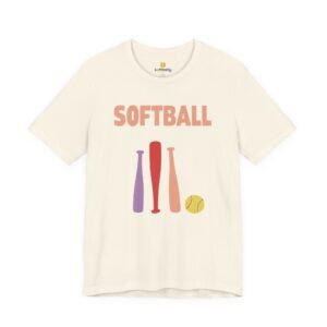 softball gear — simple modern style t shirt in pinks and light colors