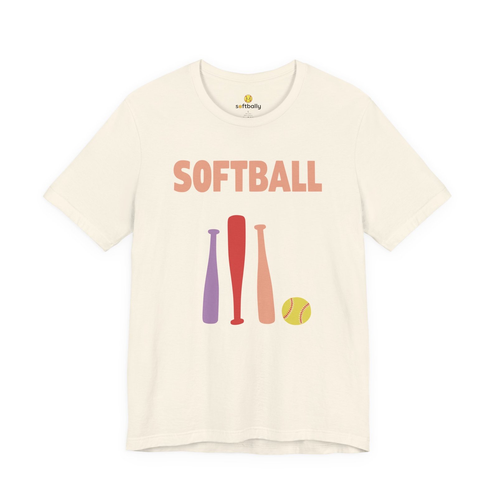 softball gear — simple modern style t shirt in pinks and light colors softball gear — simple modern style t shirt in pinks and light colors