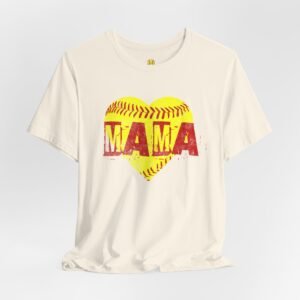 softball heart 'mama' tee — softball mom / mother shirt
