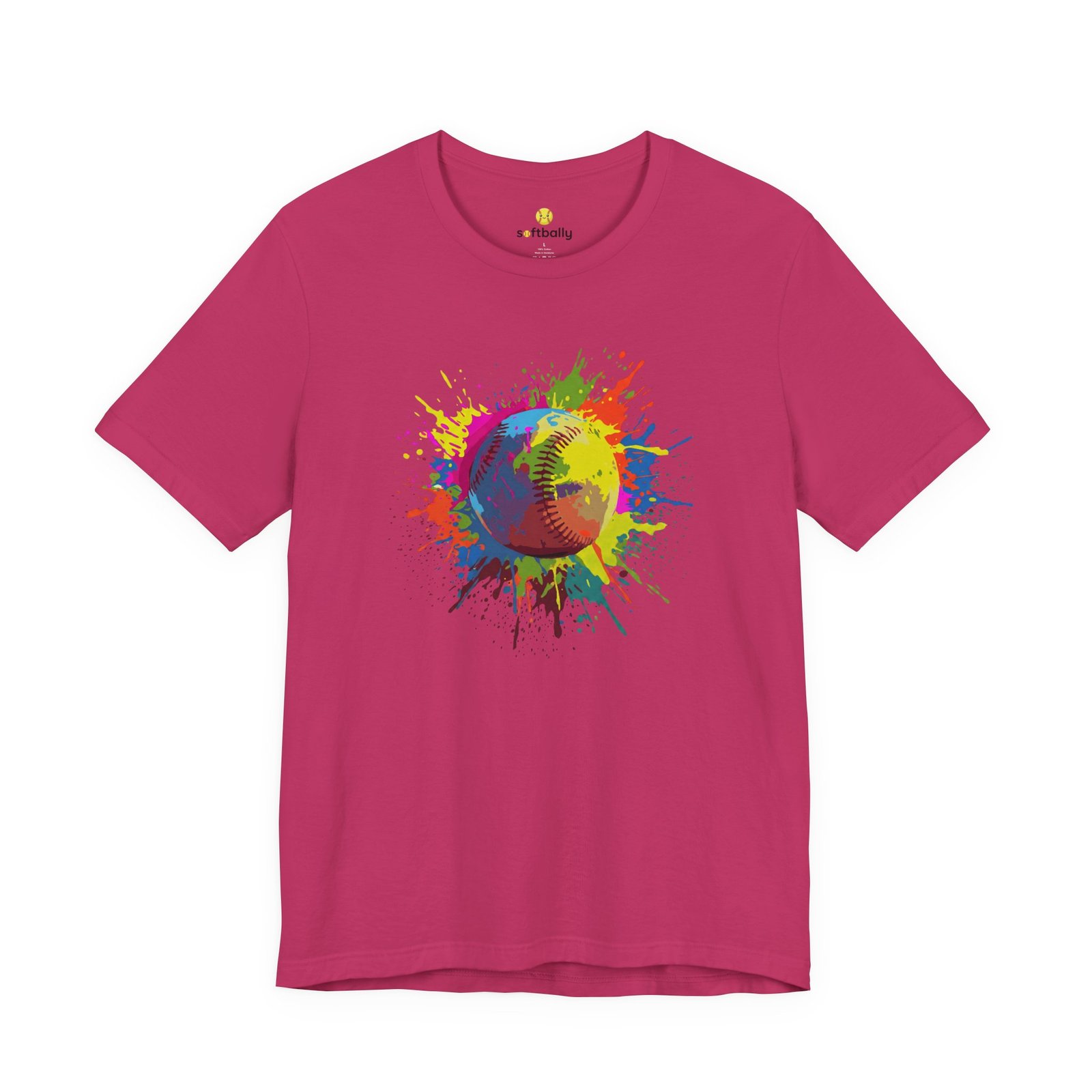 color splash softball tee — vibrant crewneck softball graphic shirt color splash softball tee — vibrant crewneck softball graphic shirt