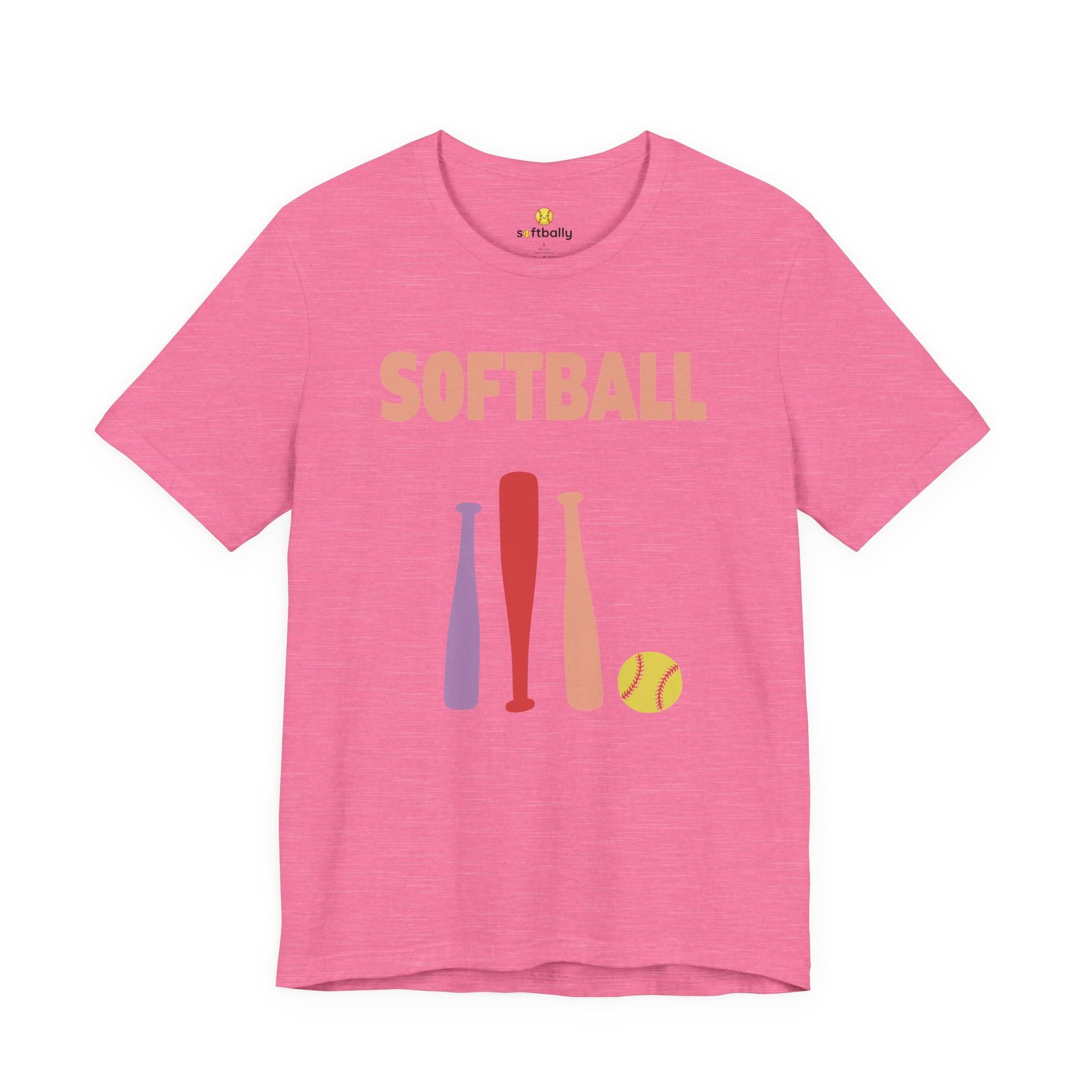softball gear — simple modern style t shirt in pinks and light colors softball gear — simple modern style t shirt in pinks and light colors