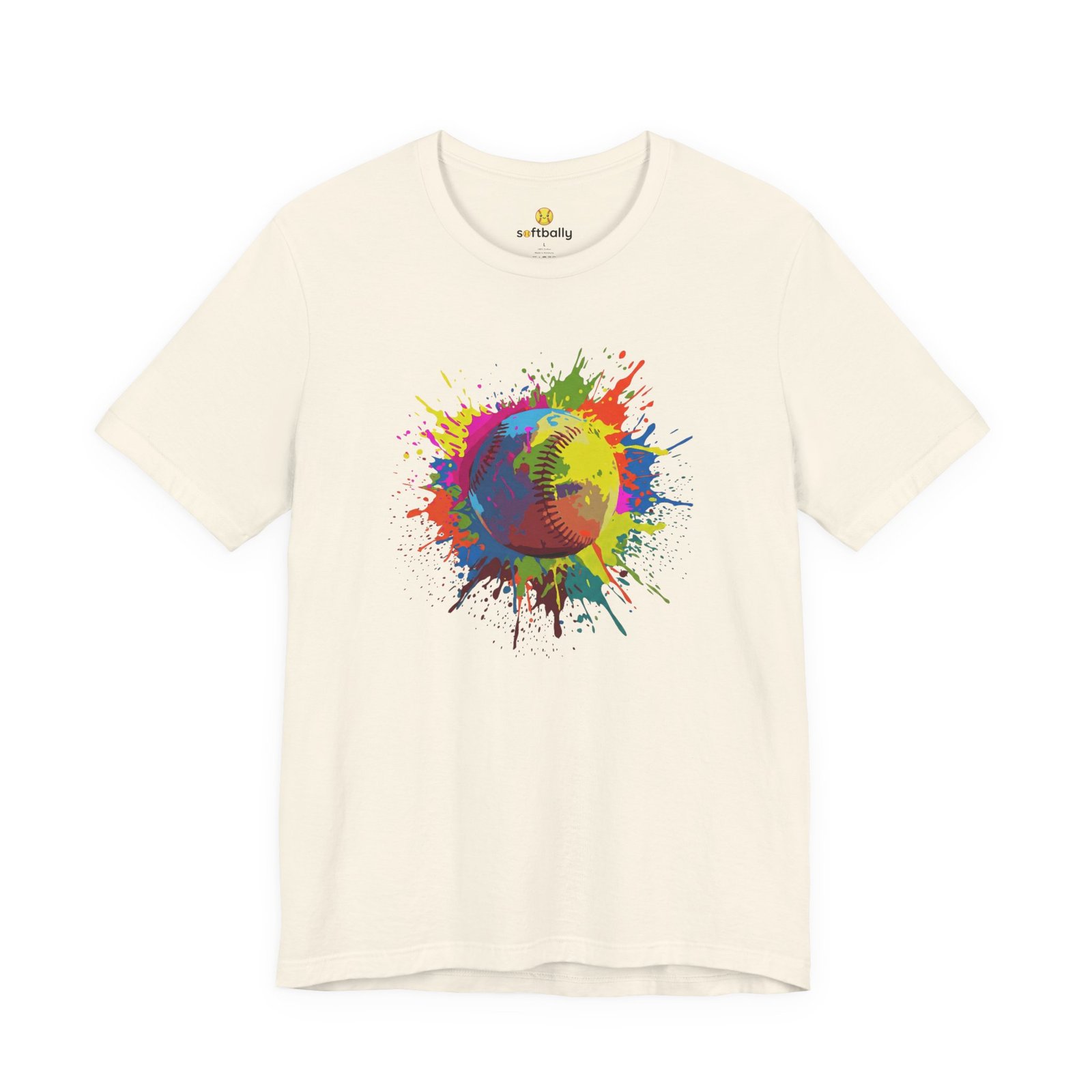color splash softball tee — vibrant crewneck softball graphic shirt color splash softball tee — vibrant crewneck softball graphic shirt