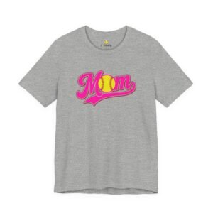 softball mom t shirt pink retro script mom with softball graphic