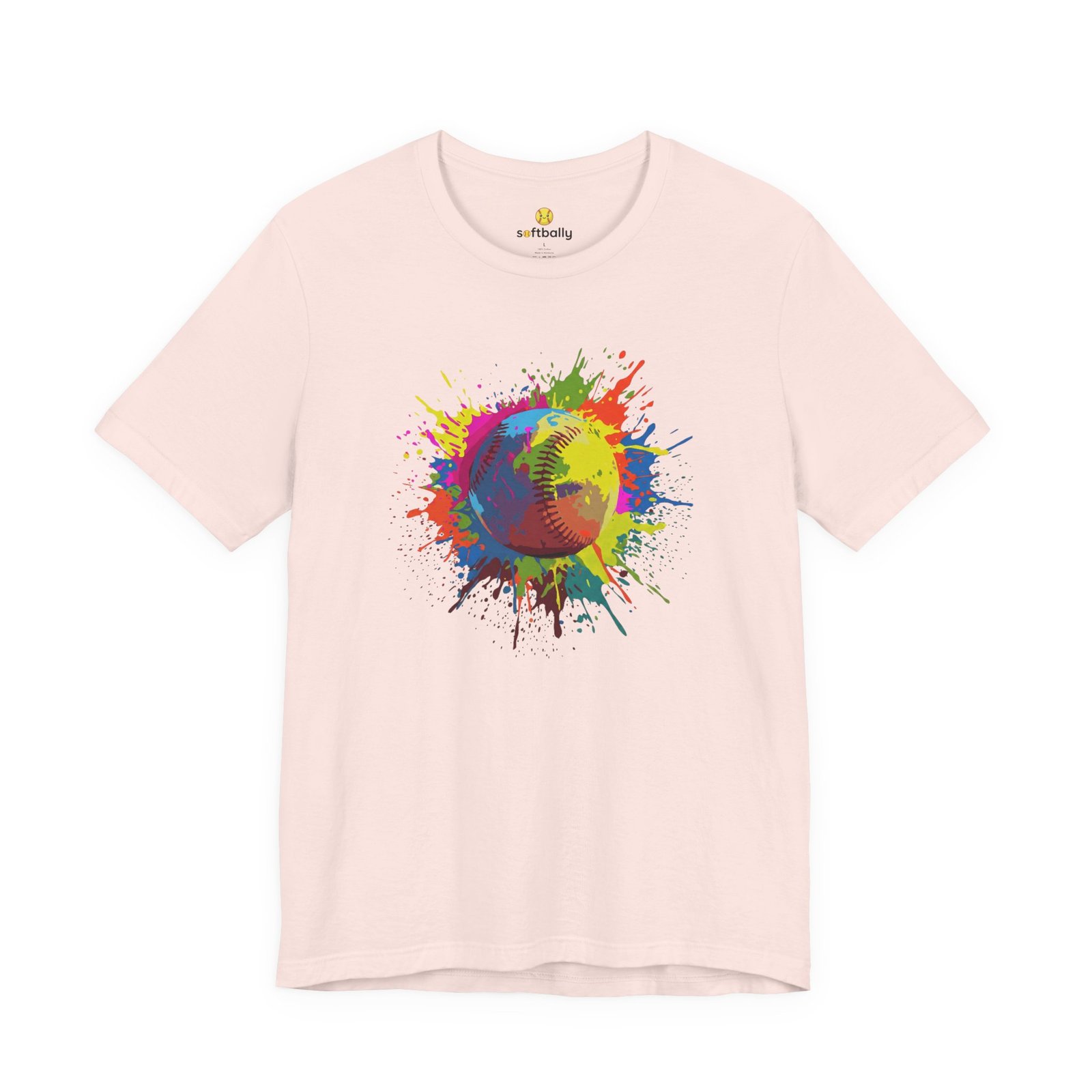 color splash softball tee — vibrant crewneck softball graphic shirt color splash softball tee — vibrant crewneck softball graphic shirt