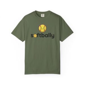 softbally logo tee — colorful softball graphic on comfort colors 1717 t shirt