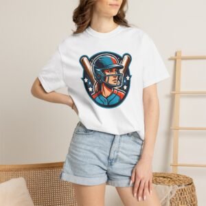 softball player graphic shirt — retro batter softball t‑shirt on comfort colors 1717 tee