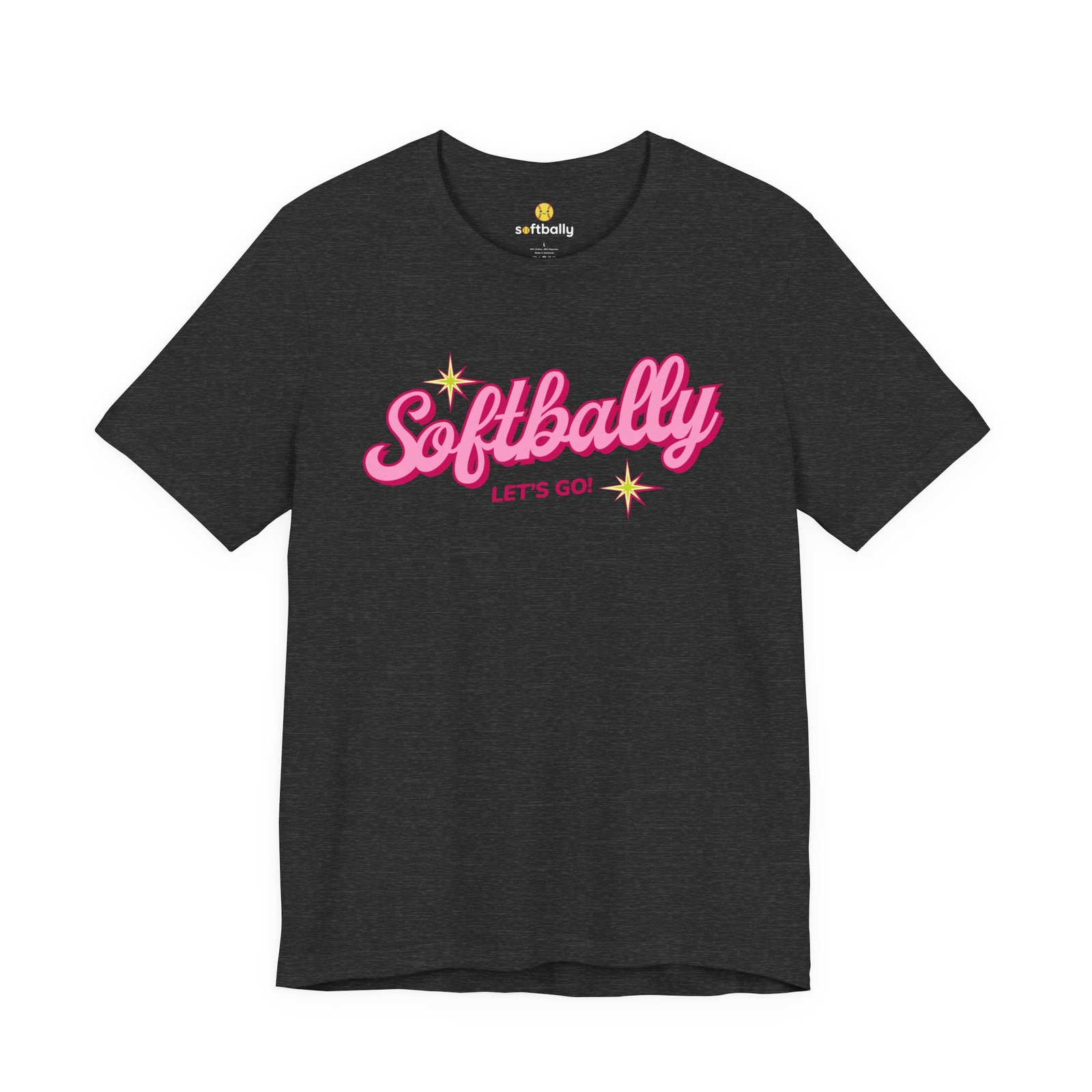 softbally “let’s go!” tee — bubble gum retro softball shirt softbally “let’s go!” tee — bubble gum retro softball shirt