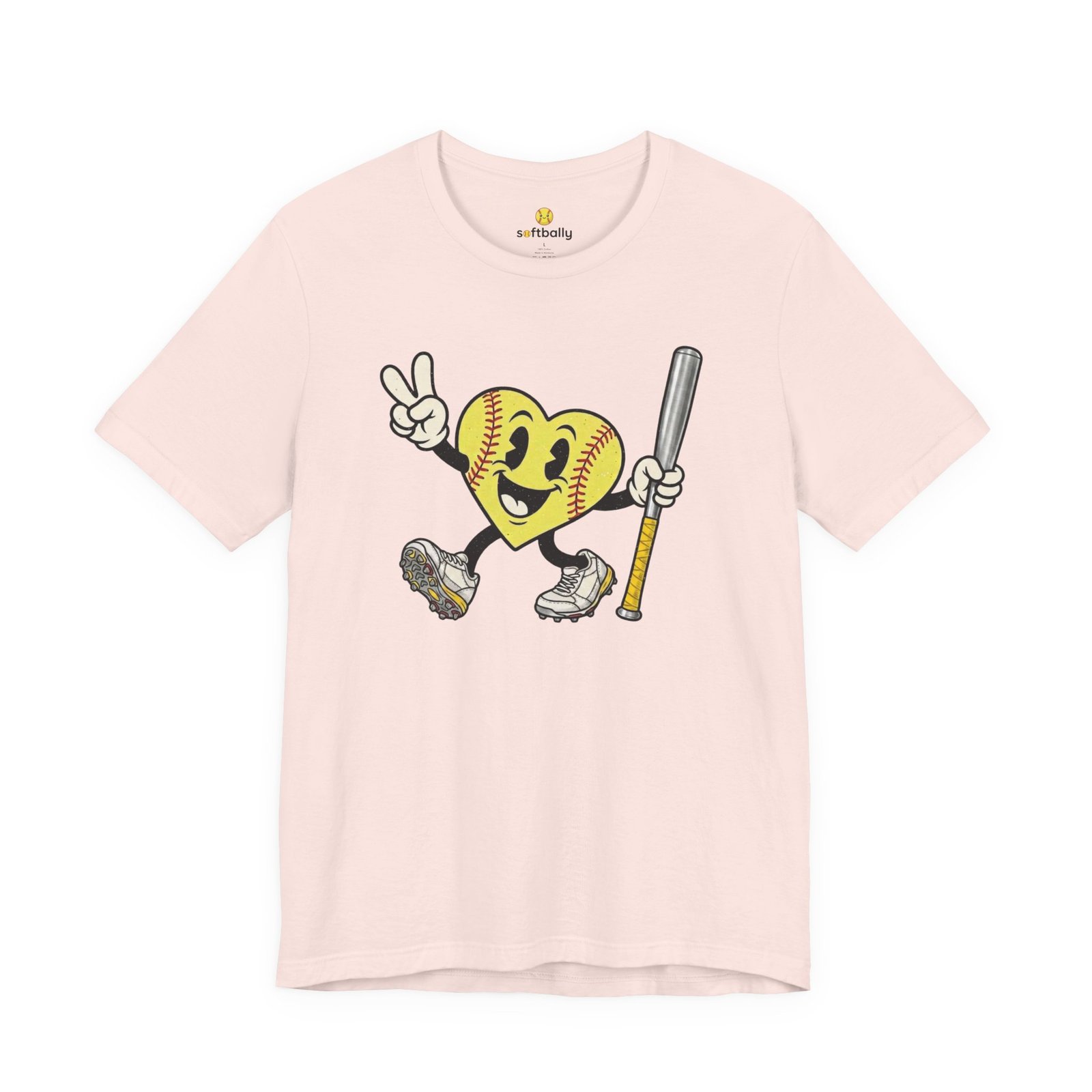 softball heart figure t‑shirt – cute retro softball love tee softball heart figure t‑shirt – cute retro softball love tee
