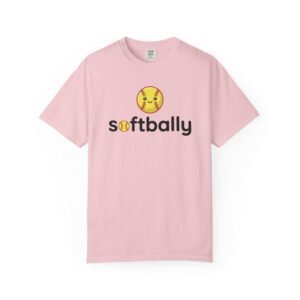 softbally logo tee — colorful softball graphic on comfort colors 1717 t shirt