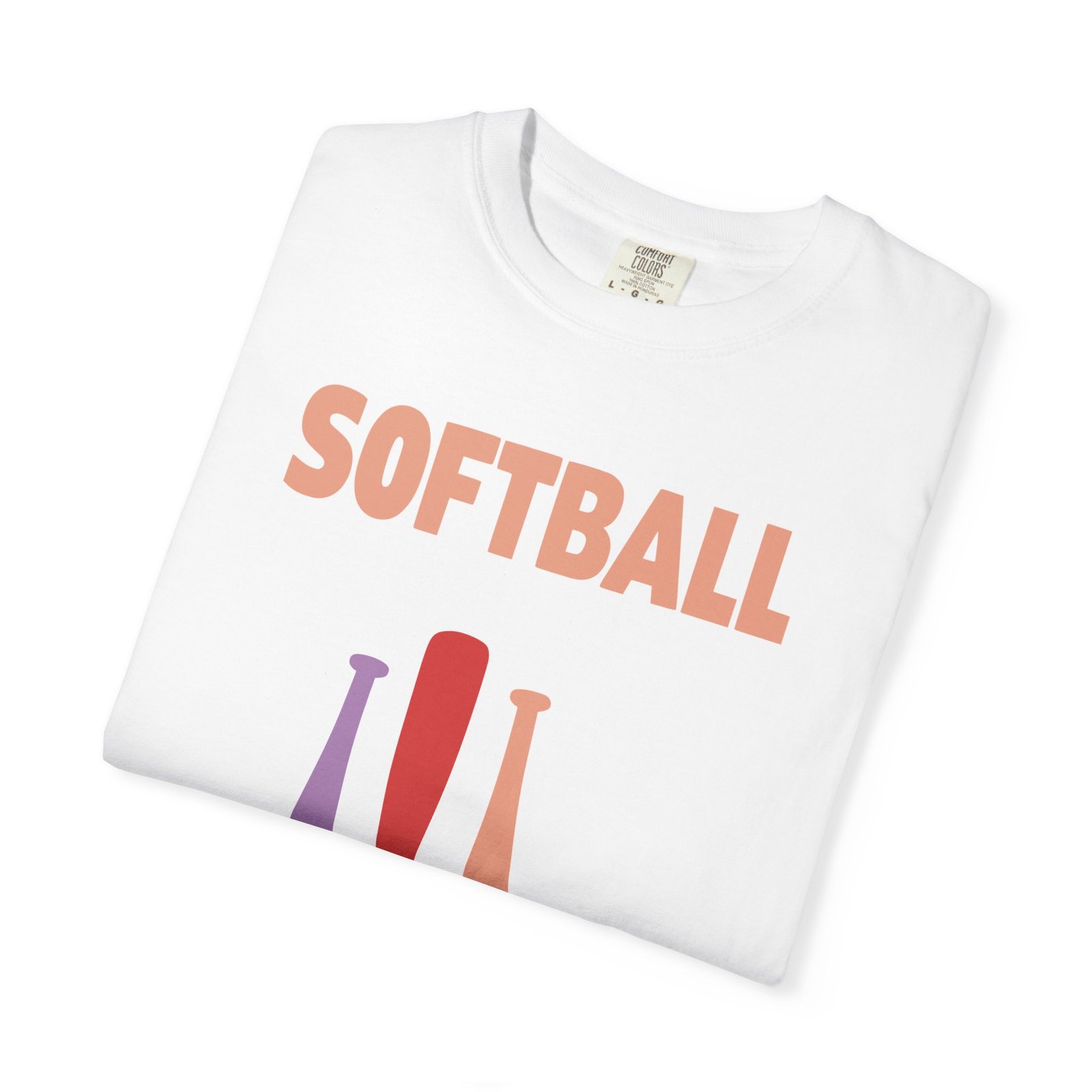 softball gear — simple modern style t shirt on comfort colors 1717 tee