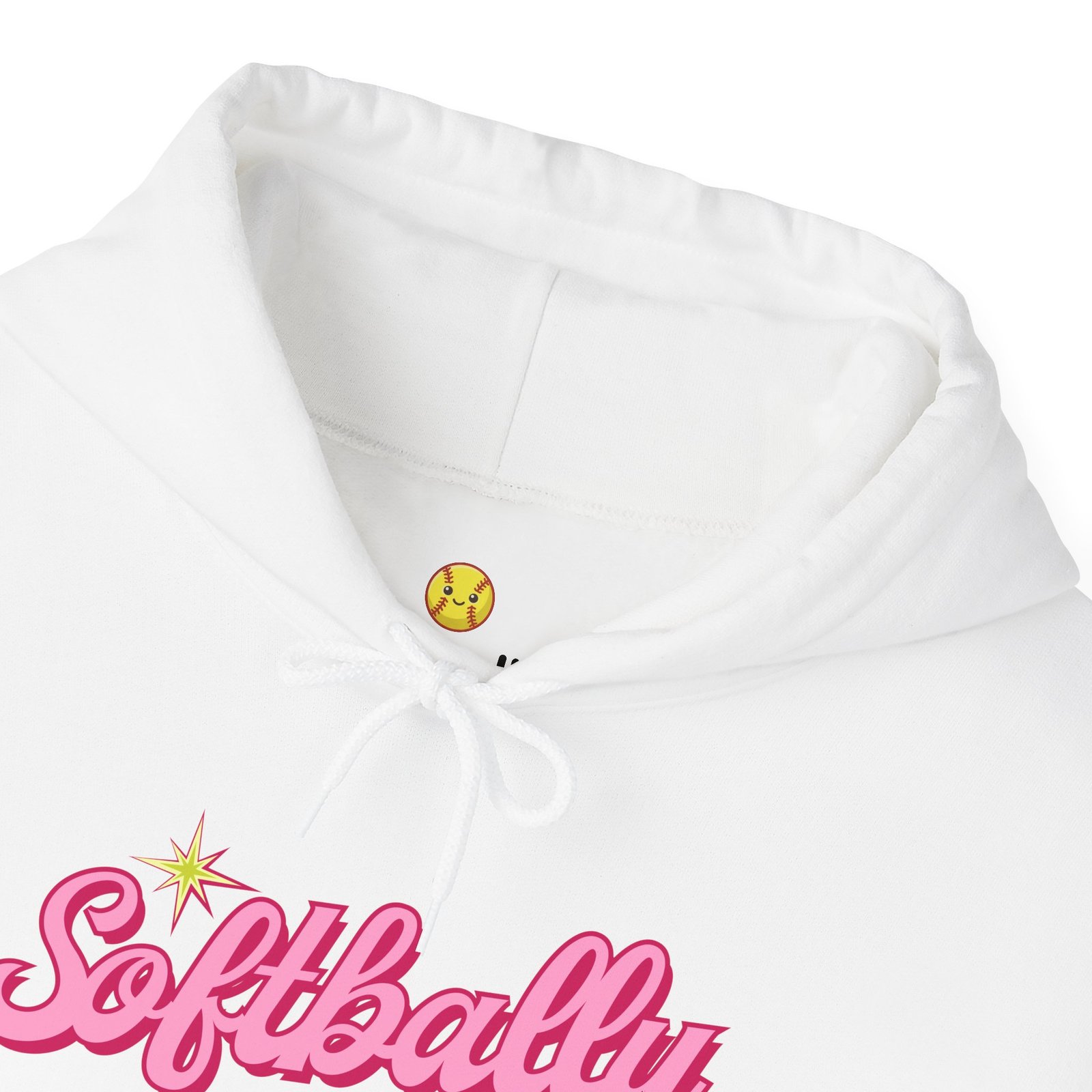 softbally “let’s go!” sweatshirt — bubble gum retro softball sweatshirt
